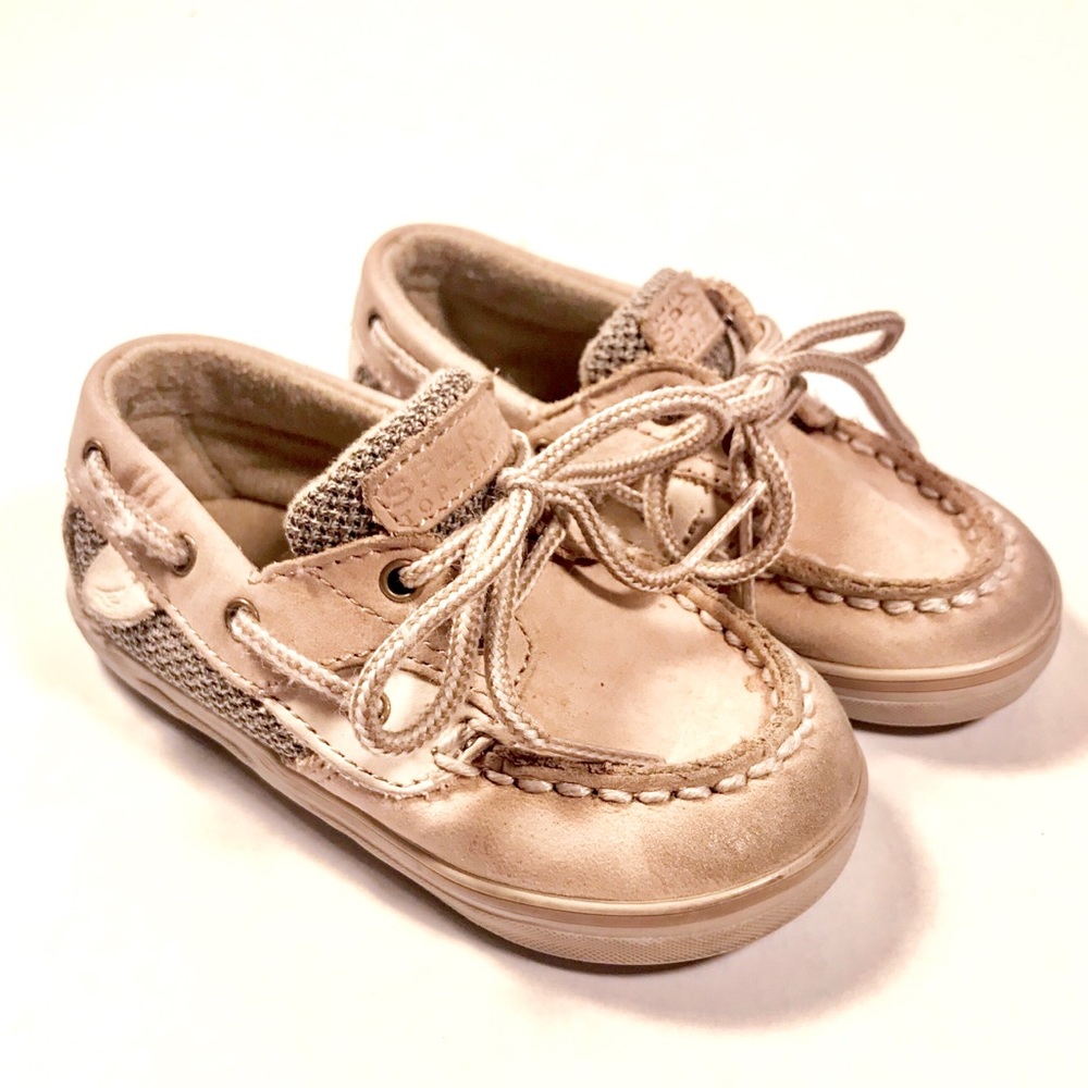 SPERRY Kid’s Girl Classic Bluefish Boat Shoes Sz 4